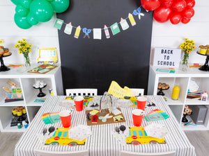 back to school bright red cup