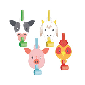 Farm Animal Blowout Noisemakers 8ct | Theprtdriss