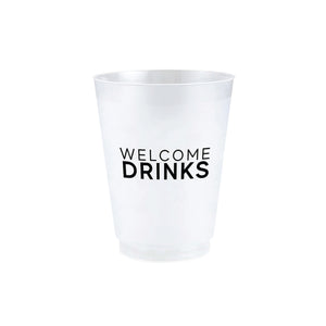 Welcome Drinks Frosted Plastic Cups 8ct | Theprtdriss