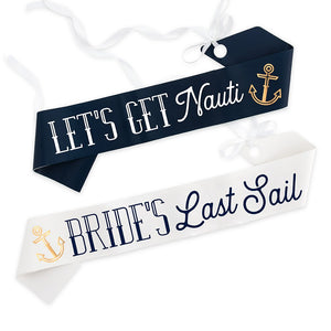 Let's Get Nauti Bachelorette Party Sash - Theprtdriss